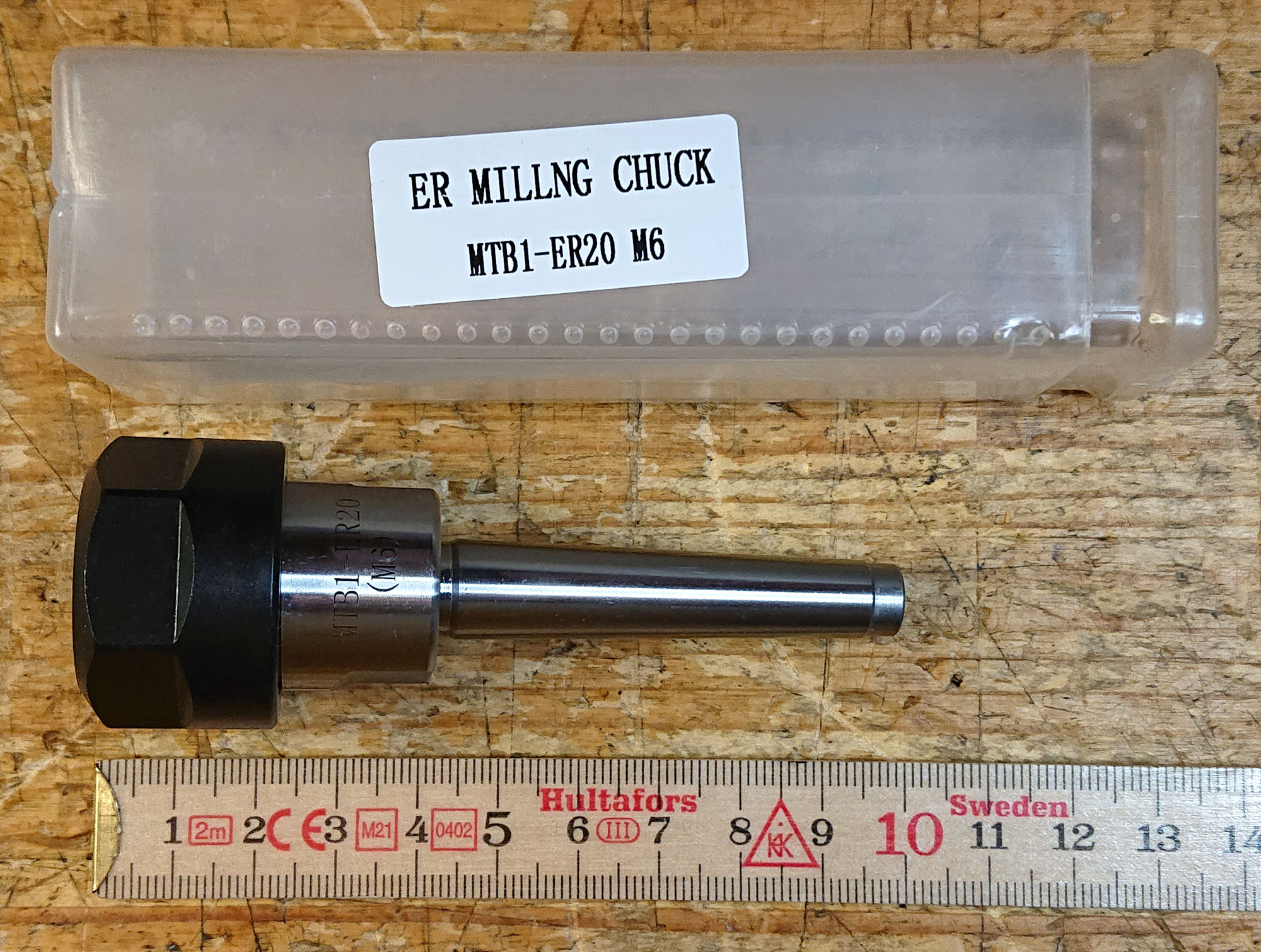 ER20 Fäste med MT1 kona, Tang