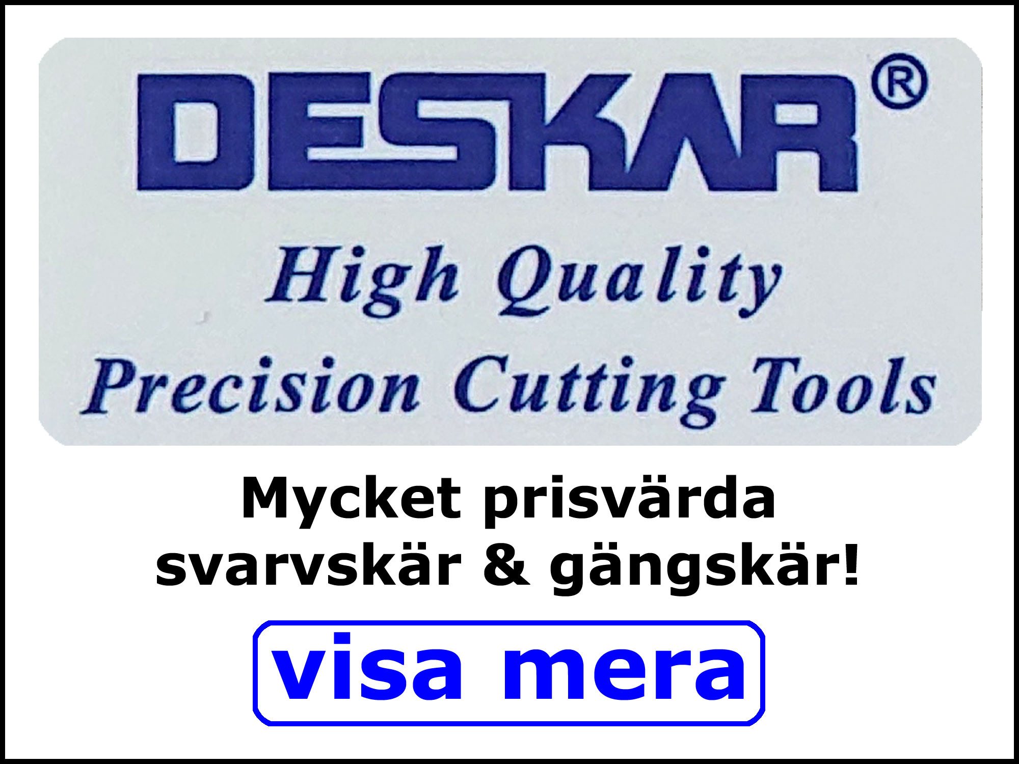 Svarskär blandat DESKAR.